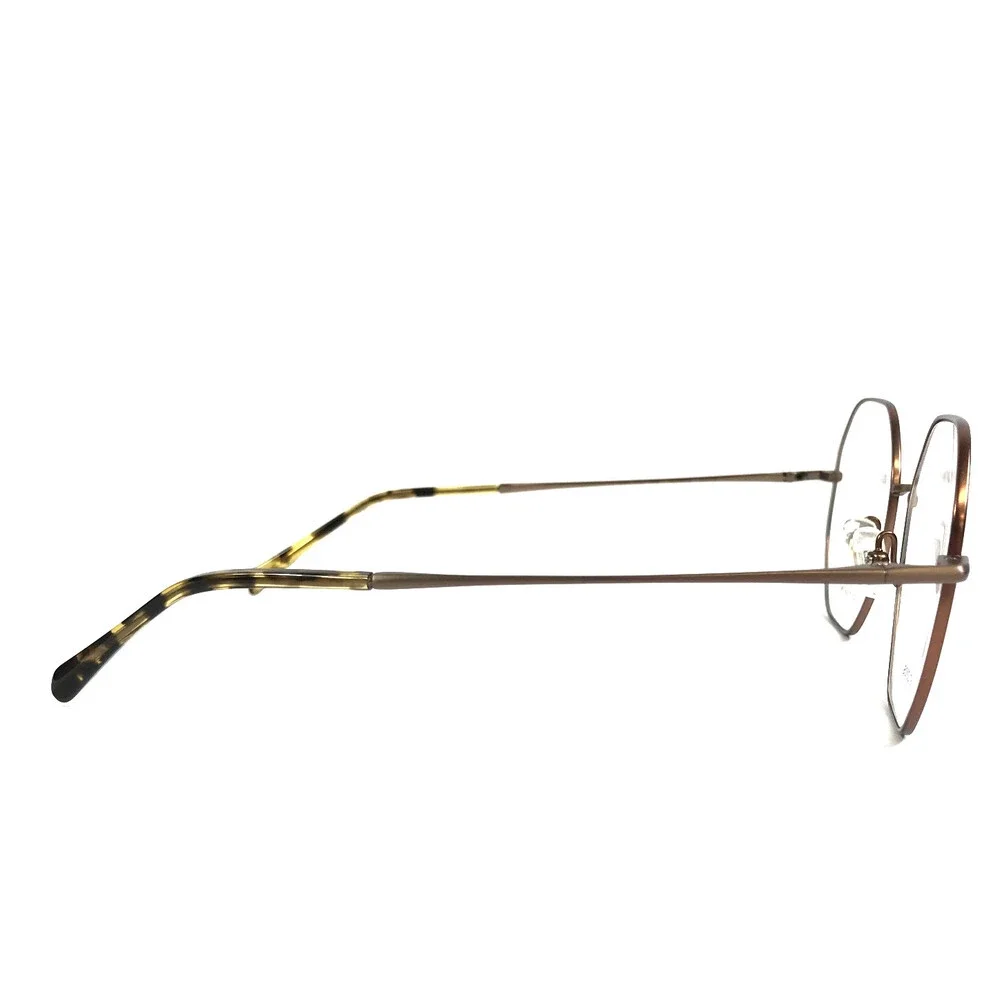 Gigi Studios Eyeglasses Frames ALEGRIA 8117/9 Brown Gold Octagonal 53-17-140